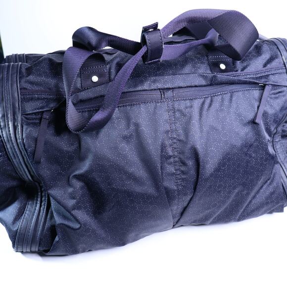 LULULEMON Urban Warrior Duffel Bag Star Pixel Naval Blue Multi Gym Yoga Travel - Picture 4 of 10